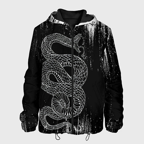 Мужская куртка Snake Краски Змея ЧБ / 3D-Черный – фото 1
