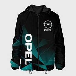 Куртка с капюшоном мужская Opel Опель геометрия, цвет: 3D-черный