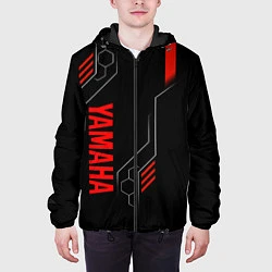 Куртка с капюшоном мужская YAMAHA - ТЕХНОЛОГИИ КРАСНЫЙ, цвет: 3D-черный — фото 2
