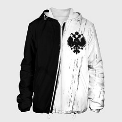 Куртка с капюшоном мужская RUSSIAN EMPIRE - ГЕРБ Краски, цвет: 3D-белый