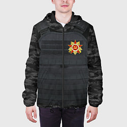 Куртка с капюшоном мужская БРОНЕЖИЛЕТ 9 МАЯ ДЕНЬ ПОБЕДЫ, цвет: 3D-черный — фото 2