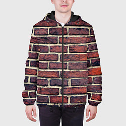 Куртка с капюшоном мужская Brick Wall, цвет: 3D-черный — фото 2