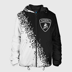 Куртка с капюшоном мужская ЛАМБОРГИНИ Спрей, цвет: 3D-черный