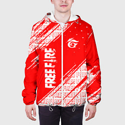 Куртка с капюшоном мужская Free Fire Фри Фаер Паттерн, цвет: 3D-белый — фото 2
