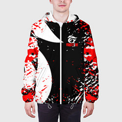 Куртка с капюшоном мужская Free Fire брызги, цвет: 3D-белый — фото 2