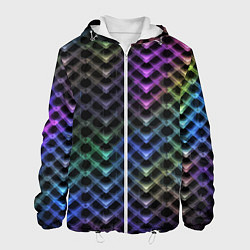 Куртка с капюшоном мужская Color vanguard pattern 2025 Neon, цвет: 3D-белый
