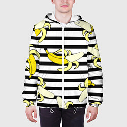 Куртка с капюшоном мужская Banana pattern Summer, цвет: 3D-белый — фото 2