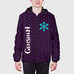 Куртка с капюшоном мужская GENSHIN IMPACT - КРИО - Графика, цвет: 3D-черный — фото 2