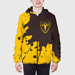 Куртка с капюшоном мужская TESLA Брызги, цвет: 3D-черный — фото 2