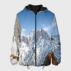 Куртка с капюшоном мужская Minecraft Mountains Video game, цвет: 3D-черный