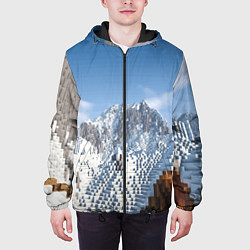 Куртка с капюшоном мужская Minecraft Mountains Video game, цвет: 3D-черный — фото 2