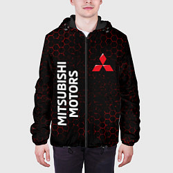 Куртка с капюшоном мужская МИТСУБИСИ МОТОР - Графика, цвет: 3D-черный — фото 2