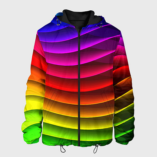 Мужская куртка Color line neon pattern Abstraction Summer 2023 / 3D-Черный – фото 1