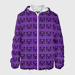 Куртка с капюшоном мужская Purple Panda, цвет: 3D-белый