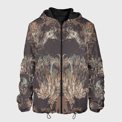Мужская куртка Абстрактный графический узор,коричневого цвета Abs / 3D-Черный – фото 1