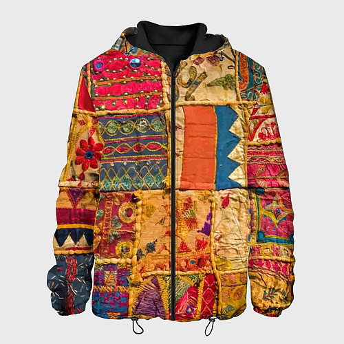 Мужская куртка Пэчворк Лоскутное одеяло Patchwork Quilt / 3D-Черный – фото 1