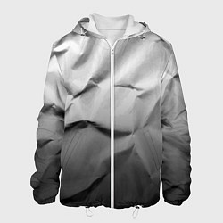 Куртка с капюшоном мужская Мятая бумага Текстура Crumpled Paper Texture, цвет: 3D-белый