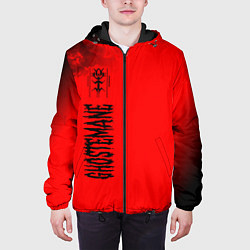 Куртка с капюшоном мужская GHOSTEMANE - Огонь Вертикально, цвет: 3D-черный — фото 2