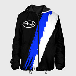 Куртка с капюшоном мужская СУБАРУ - Две линии, цвет: 3D-черный