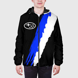 Куртка с капюшоном мужская СУБАРУ - Две линии, цвет: 3D-черный — фото 2