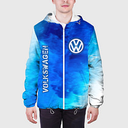 Куртка с капюшоном мужская VOLKSWAGEN Volkswagen Пламя, цвет: 3D-белый — фото 2