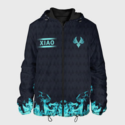 Куртка с капюшоном мужская Сяо Xiao Elements Genshin Impact zip, цвет: 3D-черный