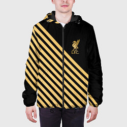 Куртка с капюшоном мужская Liverpool ливерпуль полосы, цвет: 3D-черный — фото 2