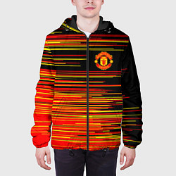 Куртка с капюшоном мужская Манчестер юнайтед manchester united ФКМЮ, цвет: 3D-черный — фото 2