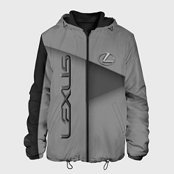Куртка с капюшоном мужская Lexus - серая абстракция, цвет: 3D-черный