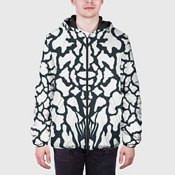Куртка с капюшоном мужская Animal Black and White Pattern, цвет: 3D-черный — фото 2