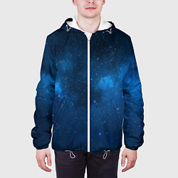 Куртка с капюшоном мужская Космическая ночь, цвет: 3D-белый — фото 2