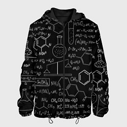 Куртка с капюшоном мужская Химия -формулы, цвет: 3D-черный