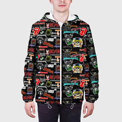 Куртка с капюшоном мужская LEGENDARY ROCK BANDS, цвет: 3D-белый — фото 2