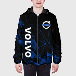 Куртка с капюшоном мужская Volvo Линии абстракция, цвет: 3D-черный — фото 2