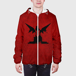 Куртка с капюшоном мужская Трон с крыльями, цвет: 3D-белый — фото 2