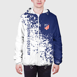 Куртка с капюшоном мужская Atletico madrid football sport, цвет: 3D-белый — фото 2