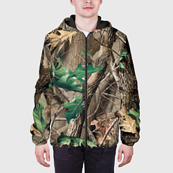 Куртка с капюшоном мужская КАМУФЛЯЖ ЛЕСНОЙ, цвет: 3D-черный — фото 2
