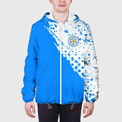 Куртка с капюшоном мужская Leicester city Лестер Сити, цвет: 3D-белый — фото 2