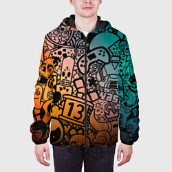 Куртка с капюшоном мужская Life is gaming, цвет: 3D-черный — фото 2