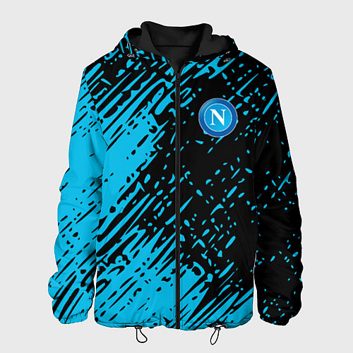 Мужская куртка Napoli голубая textura / 3D-Черный – фото 1