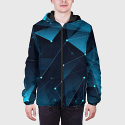 Куртка с капюшоном мужская Кибернетические звёзды, цвет: 3D-черный — фото 2