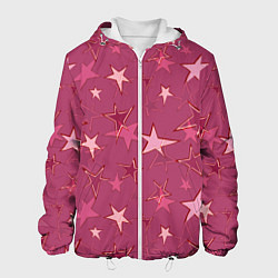 Куртка с капюшоном мужская Terracotta Star Pattern, цвет: 3D-белый