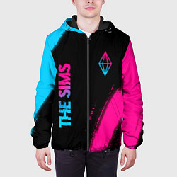Куртка с капюшоном мужская The Sims Neon Gradient, цвет: 3D-черный — фото 2