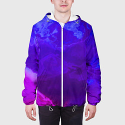Куртка с капюшоном мужская Циклон Красок, цвет: 3D-белый — фото 2