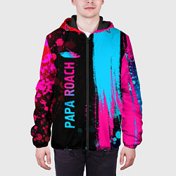 Куртка с капюшоном мужская Papa Roach Neon Gradient, цвет: 3D-черный — фото 2