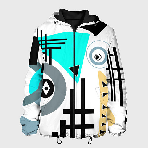Мужская куртка Абстрактный современный дизайн / 3D-Черный – фото 1