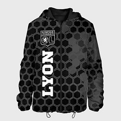 Куртка с капюшоном мужская Lyon Sport на темном фоне FS, цвет: 3D-черный