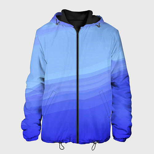 Мужская куртка Blue abstract pattern / 3D-Черный – фото 1