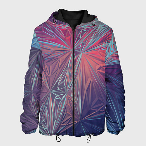 Мужская куртка Абстрактные Многоугольные Кристаллы / 3D-Черный – фото 1