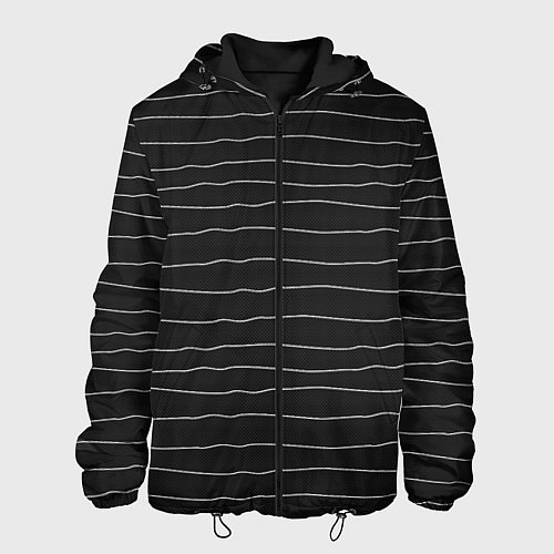 Мужская куртка Карбон с линиями / 3D-Черный – фото 1